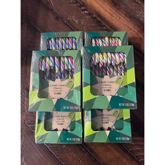 Walgreens Candy Canes Cherry 6 oz Green Multi-color Includes 6 Boxes - Picture 1 of 4